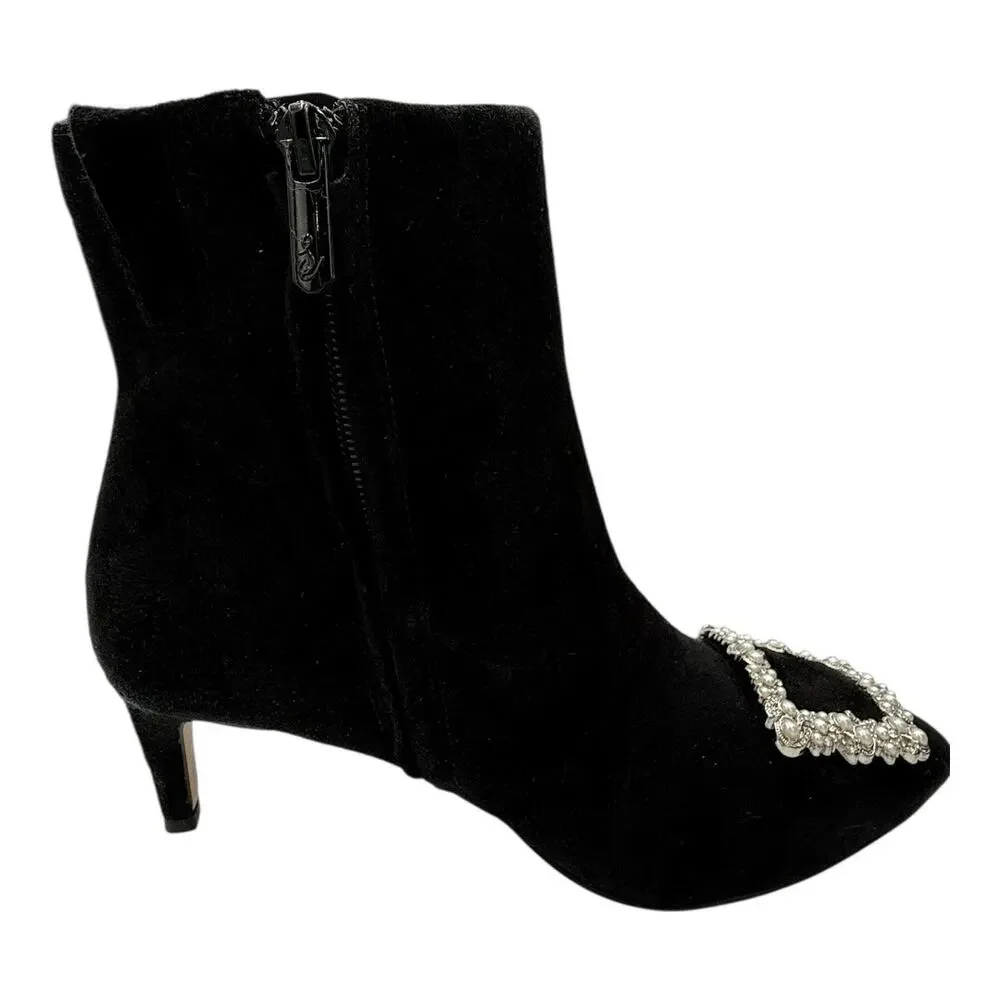 NWT No Box Sam Edelman Ulissa
Luster Jeweled Ankle
Booties Black Suede SZ 7.5 - Picture 5 of 7